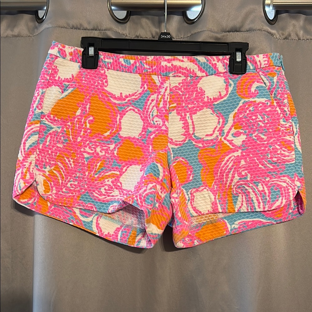 Lilly Pulitzer High Waist Pink and Orange Shorts